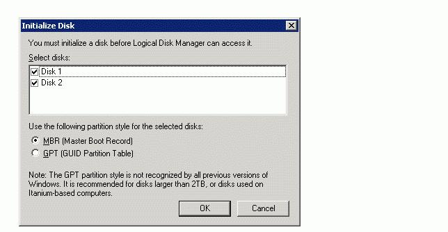 6. Launch Server Manager and go to the Disk Management section.