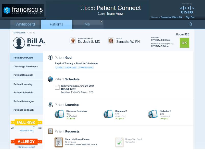 Selected Solution Components Cisco Patient Connect includes everything that is needed to transform the experience in patient rooms.