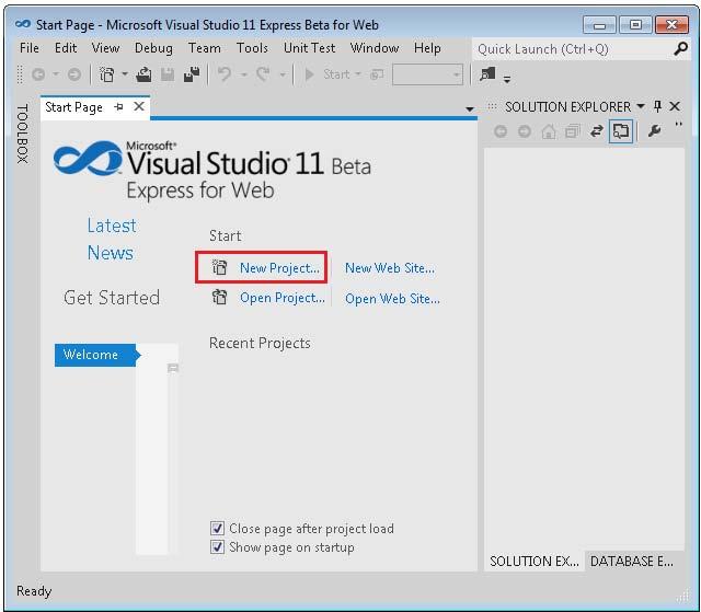 Creating Your First Application You can create applications using either Visual Basic or Visual C# as the programming