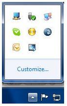 8.2.2 DisplayLink Manager Menu From the taskbar, click the Show hidden icons arrow to show