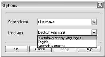option selects the OS Language.