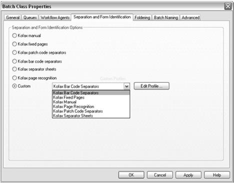 Creating a Custom Separation and Form ID Profile 1. Select [Custom] 3.