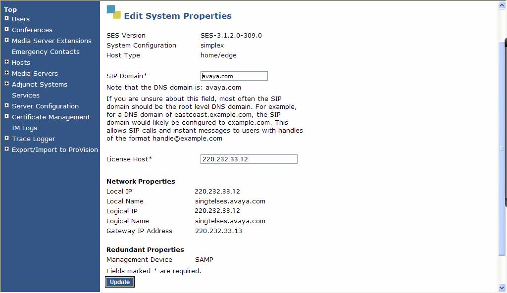 Step 2: Define System Properties From the left pane of the Administration web interface, expand the Server Configuration option and select System Properties.