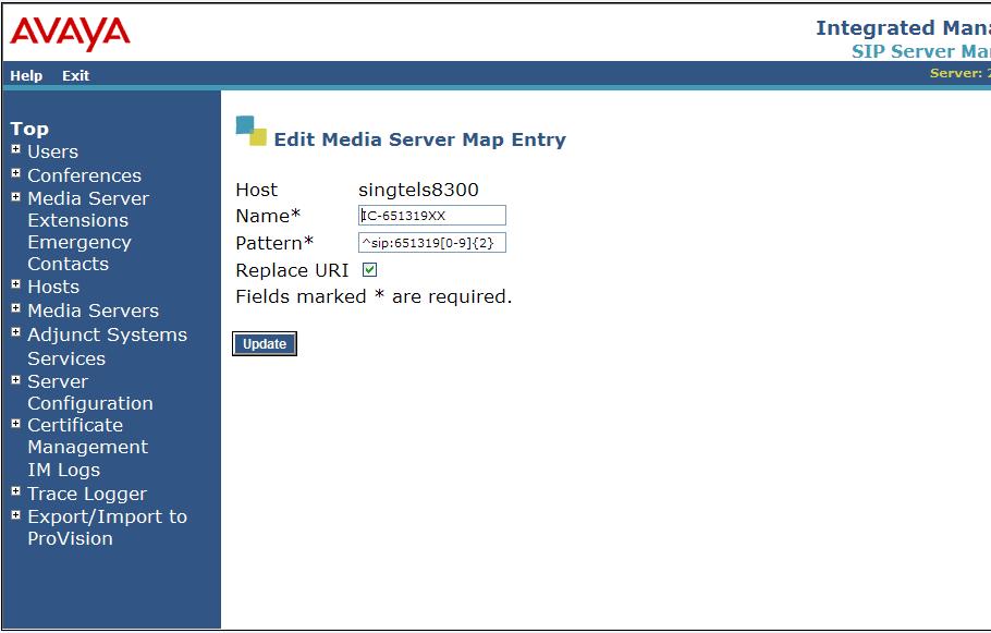 Figure 31: Media Server Address Map After