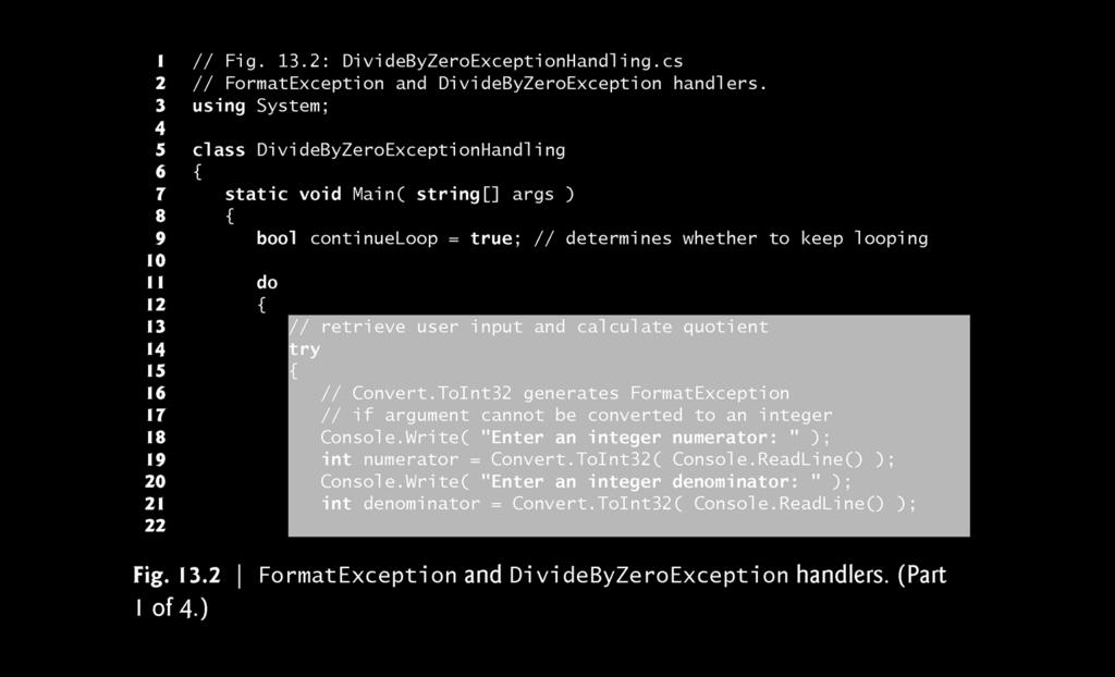 Example revisited 31 catch and handle exceptions displaying an error message and