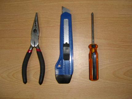 Required Tools: Needle nose pliers Utility or Xacto knife #2 Phillips head screwdriver.