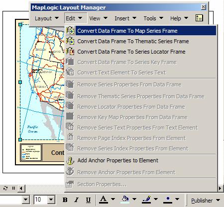 By converting the data frame to a map series frame, we are telling the extension that this map is going to have multiple pages. However, we still haven t told the extension where the pages are.