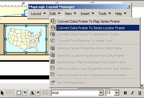 MapLogic Layout Manager toolbar. You will get a warning about converting.