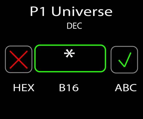 Universe: Selecting the Universe option will open the following window.