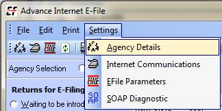 Step 2: E-File Application To log into the IRD s database the Windows service needs to use a login name and password that is used for Look at Account Information.