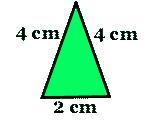 EQUILATERAL triangle ISOSCELES triangle SCALENE triangle All three