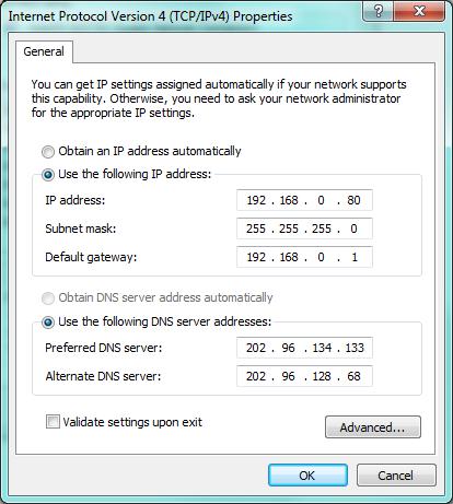 the IP address, subnet mask, default gateway, preferred DNS server and alternate DNS server information into each field. Note: Port 80 is a placeholder, if the network already has a.