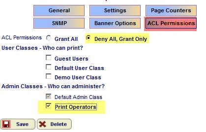 view and manage the assigned queues such as; discard print jobs, reprint and redirect selected print
