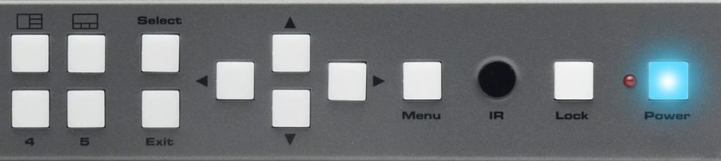 Chapter Operating the 4x1 Multiview Seamless Switcher for HDMI Menu System Using the Front Panel Controls Use the,,, and buttons on the front panel to move around within the menu system.