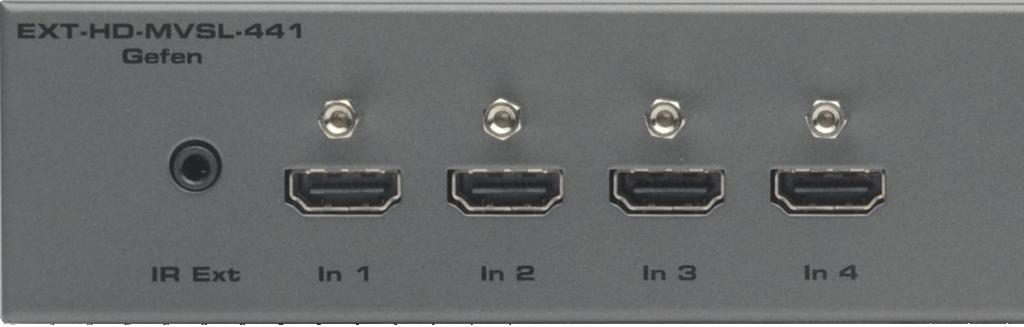 EXT-RMT-EXTIRN) can be connected to the IR Ext port on the 4x1 Multiview Seamless Switcher for HDMI.