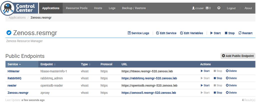 Zenoss Resource Mnger Configurtion Guide 3 On the right, ove the Pulic Endpoints tle, click Add Pulic Endpoints. 4 Define new virtul host pulic endpoint. In the Type re, click VHost.