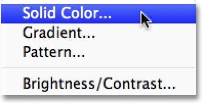 Step 1: Add A White Solid Color Fill Layer With your image newly opened in Photoshop, click on the New Fill or Adjustment Layer icon at the bottom of the Layers panel.