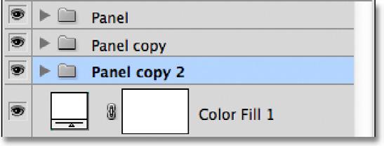 First, duplicate the previously added layer group (it will be the bottommost group in the Layers panel and will also be the one highlighted in blue) by dragging it down onto the