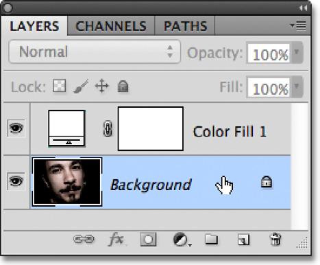 Photoshop will pop open the Color Picker so we can select which color we want to fill the layer with.