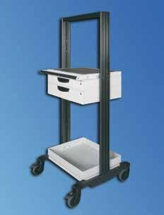 Knürr DacoMobile Knürr DacoMobile system components Technical data MOB20051 - Modules can be installed in 50 mm increments in height - Smooth-running castors, Ø 125 mm, two with stoppers Basic rack