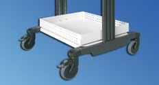 Knürr DacoMobile Knürr DacoMobile Storage Tray MOB20068 Tray for paper, cables or small parts Height 80 mm With perforation Ø 8 mm Sheet steel, powder-coated
