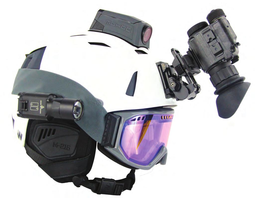 FLIR BREACH Open Area on crown Allows for mounting a variety of cameras and beacon lights with hook and loop, to include: MOHOC Camera Core Survival HEL-STAR 6