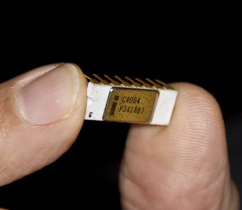 Microprocessor In 1971, researchers at Intel were able to shrink the size of transistors, and place many on a single silicon