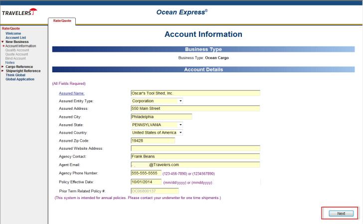 Account Information Page Qualify Account displays. Important: Review the existing information carried over from the prior term. Make any updates to the account information for the upcoming term.