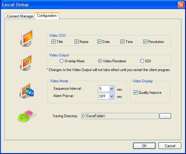 REMOTE CLIENT SETUP ADDITIONAL CONFIGURATION Click the Configuration tab to setup various remote client program options.