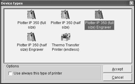 9. Engraving 9.1. General For the new version 4.1 an engraving head for the plotter IP350 is available. All existing IP350 plotters can be retrofitted with this engraving head.