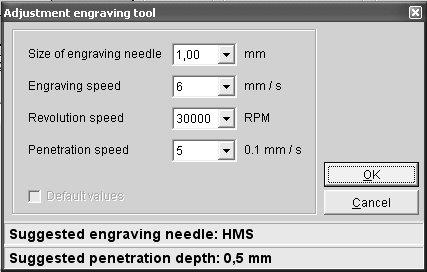 output options for the engraving