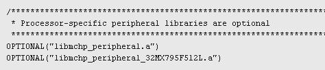 Inclusion of processor specific Object File This section of the processor definitions linker script ensures that the processor specific object file(s) get included in the link. The processor.