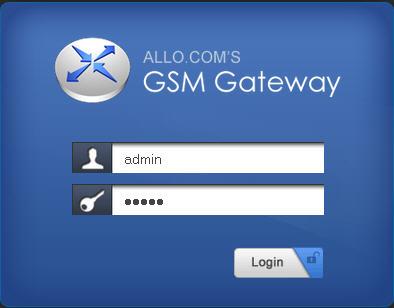 Figure 3: Login page 4) Login using the default username & password (Default: Username: admin; Password: admin). It takes you to change the password and login again with the new password.