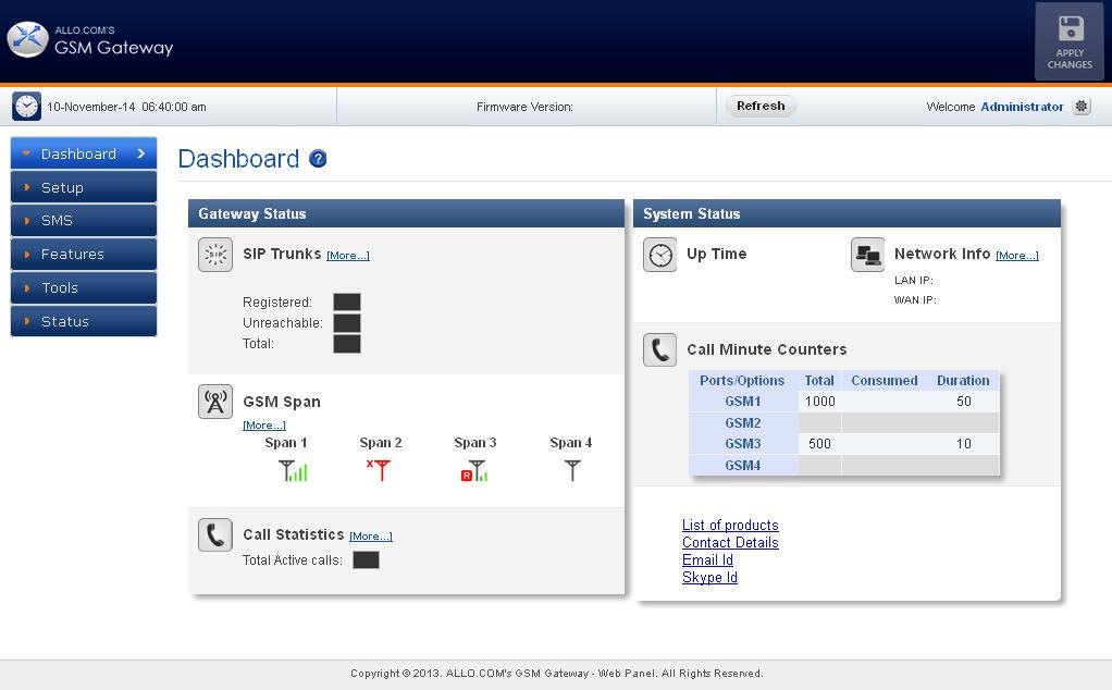 Figure 4: Dashboard Software Installation Steps Creating SIP Trunks This will allow you to make calls using your VoIP Account.