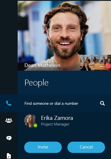 Add people to a call in progress If you re already in a conference call and need to add someone else, select People on either side of the screen and search for the person or enter a number.