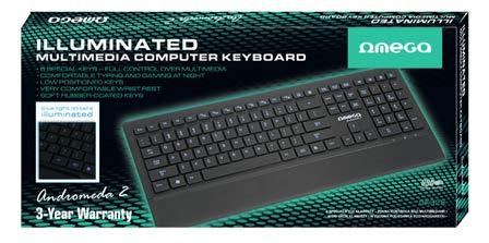 ILLUMINATED MULTIMEDIA Comfortable Typing And Gaming At Night Low Positioned Keys Very Comfortable Wrist Rest Soft