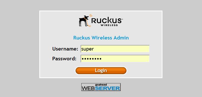 Installing the AP Step 1: Preconfiguring the AP Figure 28. The Ruckus Wireless AP login page 5 In User name, type super. 6 In Password, type sp-admin. 7 Click Login.