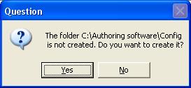 The [Choose Folder] window will be displayed and you can select the folder of contents files. Return to the previous step discarding settings here. Register the setting and go to the next step.