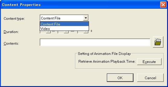 Contents files supported by the system are as follows: File format Extension Still pictures *.jpg, *.jpeg, *.bmp, *.png Movie files MPEG1 MPEG2 *.mpeg, *.mpg, *.m2p, *.m2v, *.