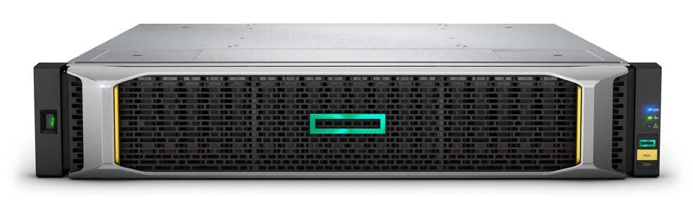 Technical white paper Page 5 Figure 1. HPE MSA 2052 storage (front facing, bezel, SFF drives) Figure 2.