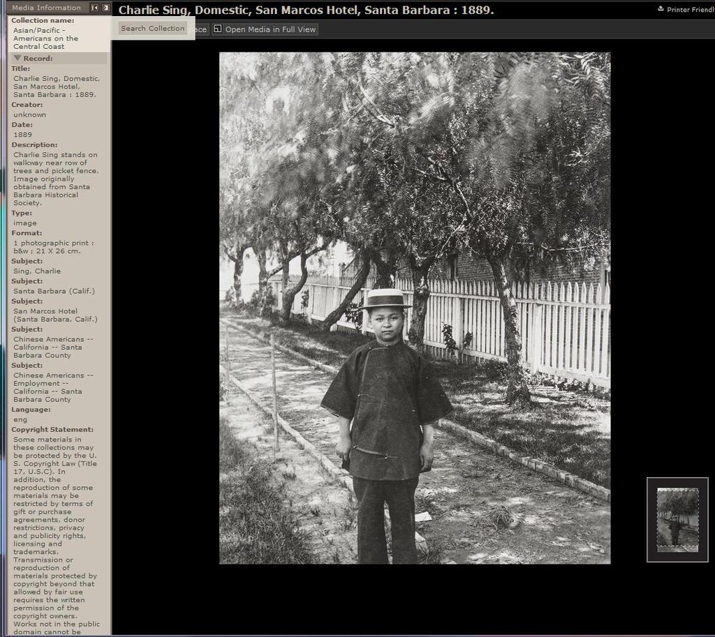 Example of Digital Image and Data in Luna from the Asian/Pacific - Americans