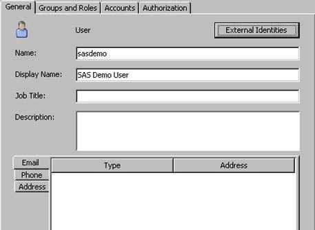 A SAS internal name. Asterisks are displayed regardless of whether a password is stored.