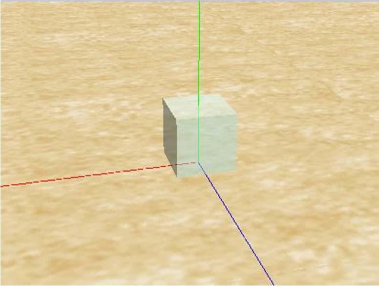 However, in Figure 1, I caused the 3D axes belonging to the cube to be displayed. In Figure 5, I caused the 3D axes belonging to the surface on which the cube is setting to be displayed.