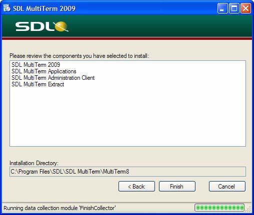 Installing SDL MultiTerm Desktop 2 3 When you have finished,