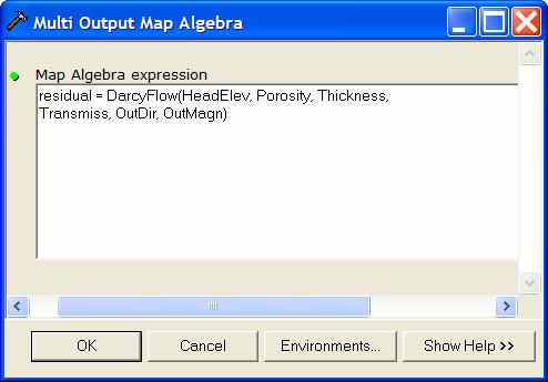 the tool Single output raster Multi Output Map Algebra