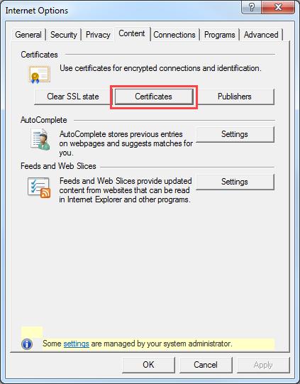 11. Verify that you have correctly installed the certificate.