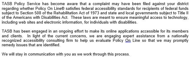 Policy On Line complaint What makes a website accessible?