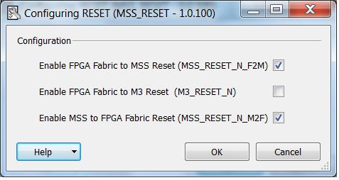in Figure 13. This enables the MSS to generate the Reset signal for all the Fabric blocks.