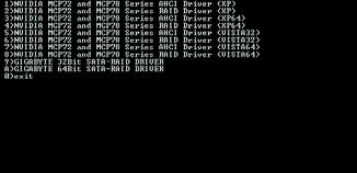 First of all, copy the driver for the SATA controller from the motherboard driver disk to a floppy disk.