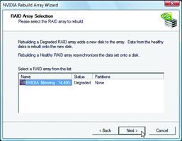 The procedures below assume a new drive is added to replace a failed drive to